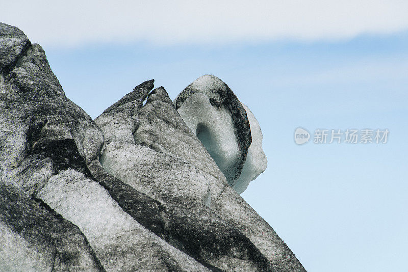 冰川形成，Fjallsjökull, Asturland，冰岛，欧洲